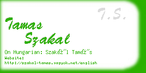 tamas szakal business card